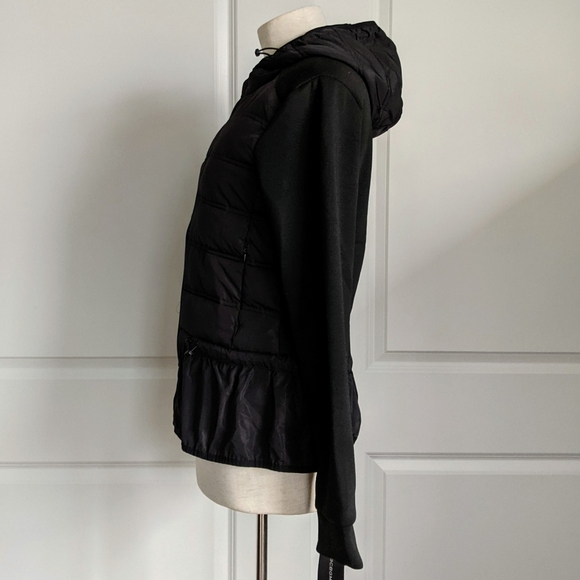 BCBGMaxAzria Jacket Puffer Hooded Zip Front Lightweight Fitted Black M NWT - Picture 11 of 15